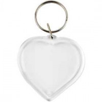 Sleutelhanger, Hart, afm 40x40 mm, 25stuks [HOB-51274]