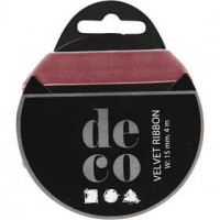 Fluweellint, b: 15 mm, donkerroze, 4m [HOB-51317]