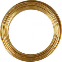 Aluminium draad, dikte 3 mm, goud, rond, 29m [HOB-51721]