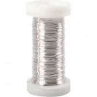 Verzilverd draad,  50 gr, dikte 0,3 mm, verzilverd, 100m [HOB-51736]
