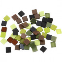 Mini mozaiek, afm 5x5 mm, dikte 2 mm, groen harmonie, 25gr [HOB-51926]