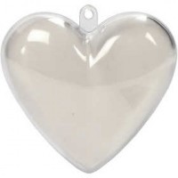 Plastic transparant Hart 8cm (25 stuks) [PEP-0708080]