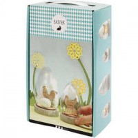 Stolpen met decoratie, h: 12+15,5 cm, 2stuks [HOB-52188]