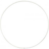 Metalen draadring, cirkel, d: 15 cm, dikte 2 mm, wit, 10stuks [HOB-52410]