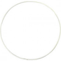 Metalen draadring, cirkel, d: 20 cm, dikte 3 mm, wit, 5stuks [HOB-52412]