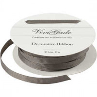 Decoratie lint, b: 5 mm, grijs, 15m [HOB-52474]