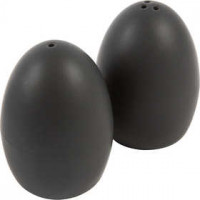 Zout & Peper set, h: 7 cm, 6 sets, zwart [HOB-55653]