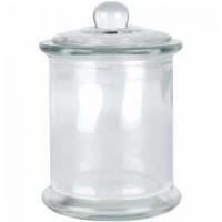 Pot met deksel, 330 ml, d: 8 cm, h: 14,5 cm, 10stuks [HOB-55782]