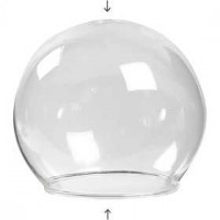 Belvormig glas zonder voet, d: 8 cm, gatgrootte 5 cm, transparant, 4stuks [HOB-55928]