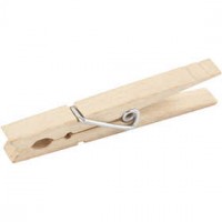 Mini knijpers, l: 80 mm, b: 10 mm, berkehout, 10stuks [HOB-561520]