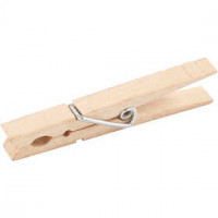 Mini knijpers, l: 80 mm, b: 10 mm, berkehout, 150stuks [HOB-56152]