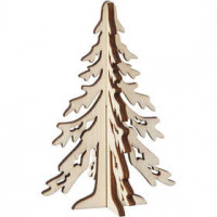 Kerstboom, h: 12,5 cm, b: 8,5 cm, triplex, 1stuk [HOB-56168]