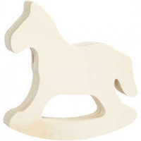 Hobbelpaard, h: 13,5 cm, l: 13 cm, triplex, 1stuk, b: 2 cm [HOB-56419]