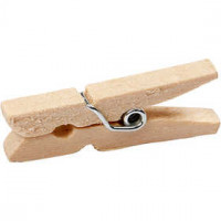 Wasknijpers, l: 30 mm, b: 3 mm, berkehout, 30stuks [HOB-564541]