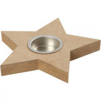 Waxinelichthouder, d: 15 cm, h: 18 mm, MDF, 1stuk [HOB-56708]