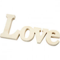 Decoratie Woord, Love, afm 23x10 cm, dikte 15 mm, 1stuk [HOB-57603]