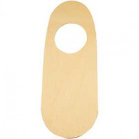 Naambord met gat, h: 25 cm, b: 10 cm, triplex, 1stuk [HOB-577090]