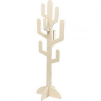 Houten cactus, h: 60 cm, b: 18,5 cm, triplex, 1stuk, dikte 8 mm [HOB-57902]