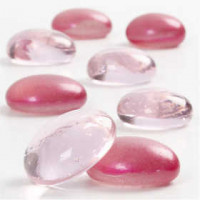 Glass Deco, roze, d: 18-20 mm, dikte 8 mm, 370gr [HOB-591009]