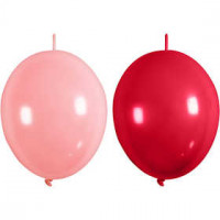 Ballonnen, lichtrood, rood, linked, 8stuks [HOB-59180]