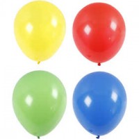 Ballonnen, blauw, groen, geel, rood, d: 41 cm, giga, 4stuks [HOB-59183]
