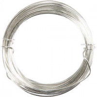 Verzilverd draad, dikte 0,6 mm, zilver, 10m [HOB-61006]