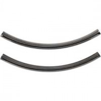Gebogen kraal, l: 50 mm, dikte 3 mm, donker metallic grijs, 4stuks [HOB-61268]