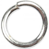 Ring, rond, dikte 0,7 mm, binnenmaat 3 mm, verzilverd, 500stuks,  4,4 mm [HOB-61380]