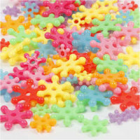 Figurenmix, d: 7-13,5 mm, gatgrootte 2 mm, diverse kleuren, circa 750 stuks, 125ml, circa 50 gr [HOB-617610]