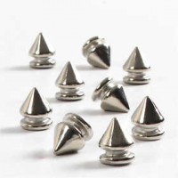 Studs, d: 8 mm, h: 10 mm, 40 stuks, zilver [HOB-63851]