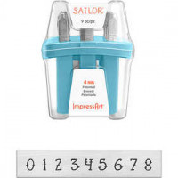 Embossing Stamps, size 4 mm, 9 pcs [HOB-67537]