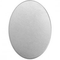 Metalen label, l: 25 mm, b: 18 mm, aluminium, ovaal, 17stuks [HOB-67587]