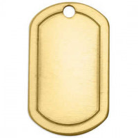 Metalen label, l: 32 mm, b: 20 mm, koper, vierkant, 5stuks, gatgrootte 2,85 mm [HOB-67592]