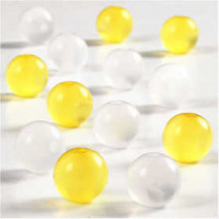 Resin kralen, d: 10 mm, gatgrootte 2 mm, geel/wit harmonie, 25div, 20 gr [HOB-68114]