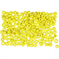 Rocailles, afm 8/0 , d: 3 mm, geel, 500gr, gatgrootte 0,6-1,0 mm [HOB-682012]