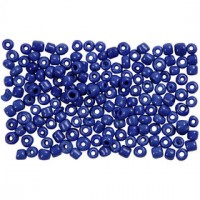 Rocailles, afm 8/0 , d: 3 mm, blauw, 25gr, gatgrootte 0,6-1,0 mm [HOB-682051]