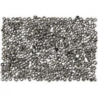 Rocailles, afm 15/0 mm, d: 1,7 mm, grey metal, 500gr, gatgrootte 0,5-0,8 mm [HOB-68673]