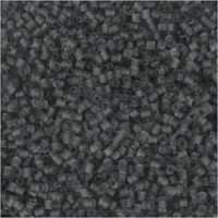 Rocailles, afm 15/0 , d: 1,7 mm, transparant grijs, 2-cut, 500gr, gatgrootte 0,5 mm [HOB-68780]