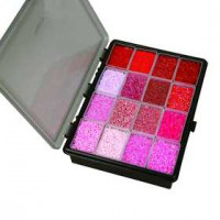 Rocailles - Assortiment, afm 6/0+8/0 , d: 3+4 mm, rood/roze harmonie, Exclusief opbergdoos, 16x100gr, gatgrootte 0,6-1,0+0,9-1,2 mm [HOB-68802]