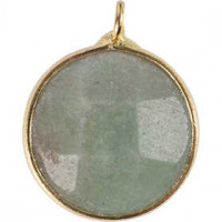 Sieradenhanger, d: 15 mm, gatgrootte 2 mm, groen, 1stuk [HOB-69071]