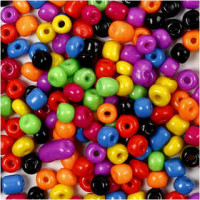 Rocaille mix, afm 4/0 , d: 5 mm, sterke kleuren, 500gr, gatgrootte 1,2 mm [HOB-69121]
