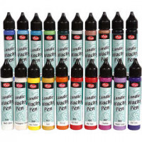Kaarsversierpen, diverse kleuren, 20x25ml [HOB-73510]