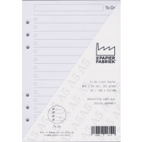 Agenda Vulling A5 Wit To Do Lijstjes, 6 Rings (1 st) [BOP-A5TDW]