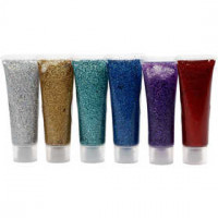Glitter Gel, diverse kleuren, 6x18ml [HOB-76142]