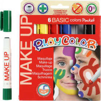 Playcolor Make up, kleuren assorti, basis, 6x5gr [HOB-76300]