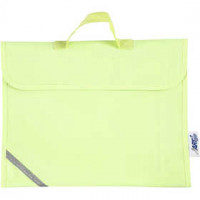 Schooltas, afm 36x29 cm, diepte 9 cm, 1 stuk, fluorescerende geel [HOB-951781]
