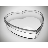Plastic transparant Hart 14cm (25 stuks) [PEP-0708138]