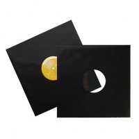 Binnenhoezen voor 12 inch Langspeelplaten Matzwart (100 stuks) [BLPBM]