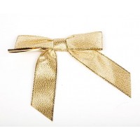Voorgestrikte strikken metallic goud 2,2cm (100 Stuks) [BOW7MG]