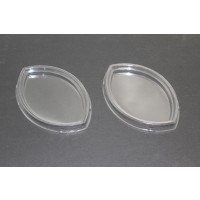 Plastic Deksel Oog vorm 11,7x7,8x1,5 cm (100 stuks) [CLE36]